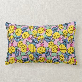 Lilo & Stitch | Pineapple Pattern Lumbar Pillow by LiloAndStitch at Zazzle