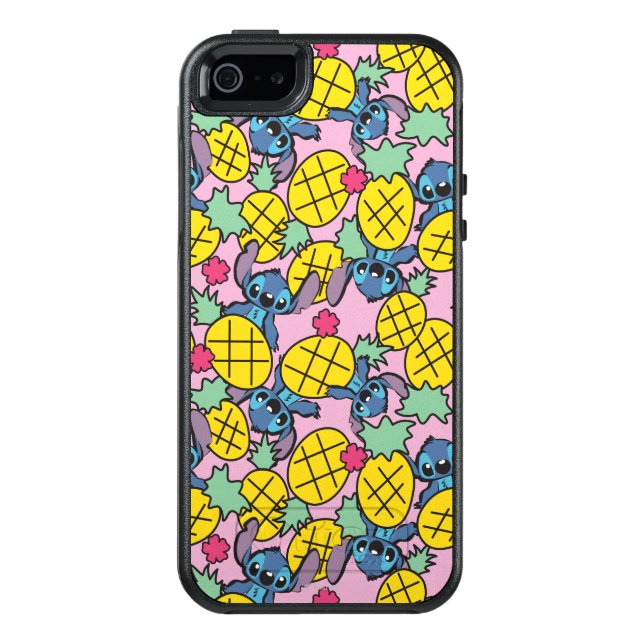 Lilo & Stitch | Pineapple Pattern Otterbox iPhone Case (Back)