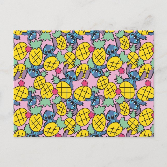 Lilo & Stitch | Pineapple Pattern Postcard (Front)