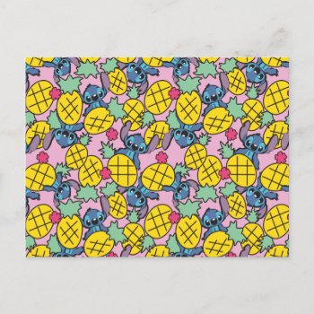 Lilo & Stitch | Pineapple Pattern Postcard by LiloAndStitch at Zazzle