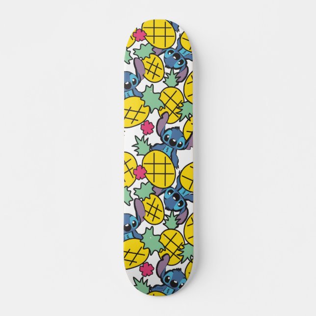 Lilo & Stitch | Pineapple Pattern Skateboard Deck (Front)