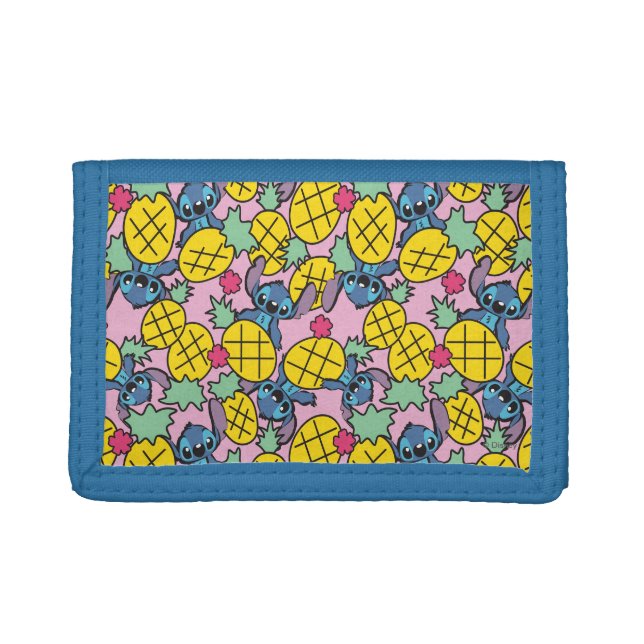 Lilo & Stitch | Pineapple Pattern Tri-fold Wallet (Front)