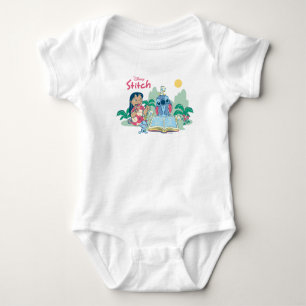 Lilo & Stitch   Reading the Ugly Duckling Baby Bodysuit