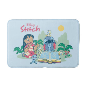 Lilo & Stitch   Reading the Ugly Duckling Bathroom Mat
