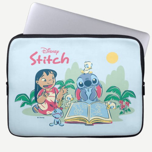 Lilo & Stitch | Reading the Ugly Duckling Laptop Sleeve