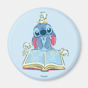 Lilo & Stitch Reading the Ugly Duckling Magnet