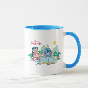Lilo & Stitch Reading the Ugly Duckling Mug