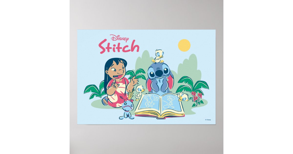 Stitch Art Print, Lilo Stitch Art, Stitch Poster, Watercolor Art