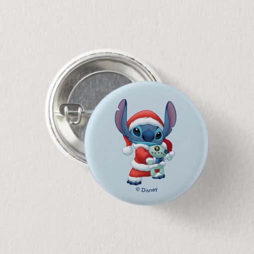 Lilo And Stitch Santa Claus Stitch Button Zazzle 0370