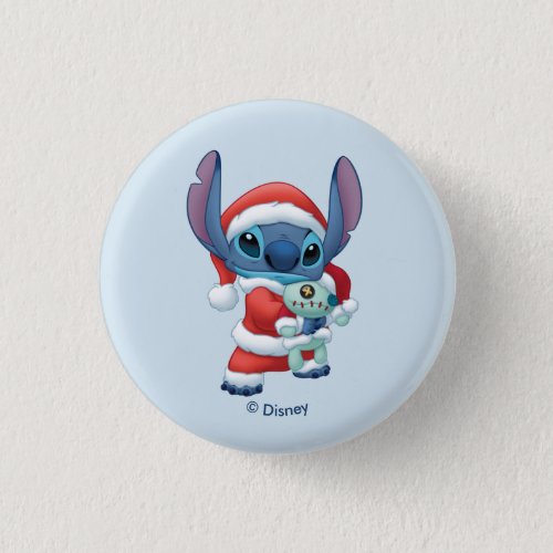 Lilo  Stitch  Santa Claus Stitch Button