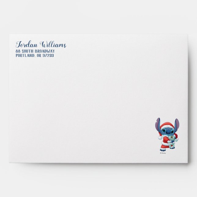 Lilo & Stitch | Santa Claus Stitch Envelope (Front)