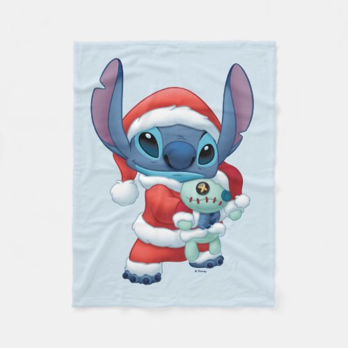 Lilo  Stitch  Santa Claus Stitch Fleece Blanket