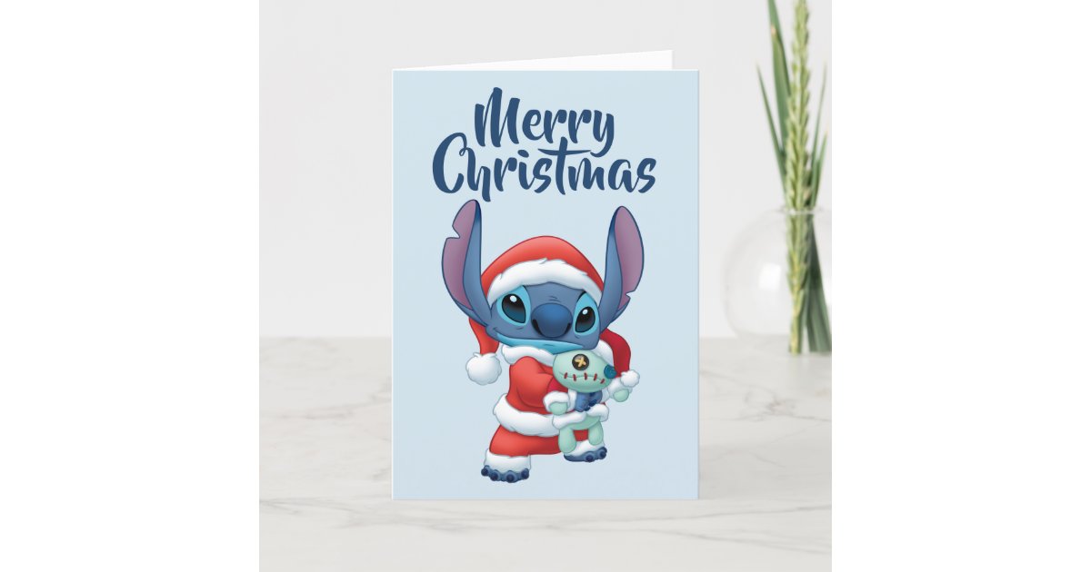 Lilo & Stitch | Santa Claus Stitch Holiday Card | Zazzle.com