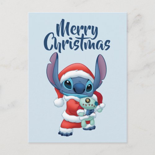 Lilo  Stitch  Santa Claus Stitch Holiday Postcard