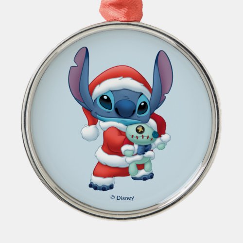 Lilo  Stitch  Santa Claus Stitch Metal Ornament