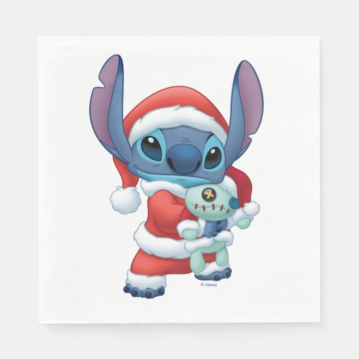 Lilo & Stitch | Santa Claus Stitch Napkins | Zazzle.com