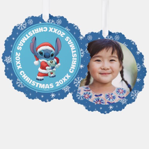 Lilo  Stitch  Santa Claus Stitch Ornament Card