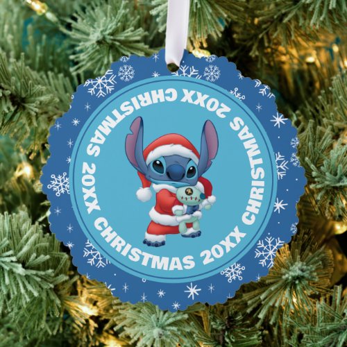 Lilo  Stitch  Santa Claus Stitch Ornament Card