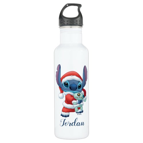 Lilo  Stitch  Santa Claus Stitch Stainless Steel Water Bottle