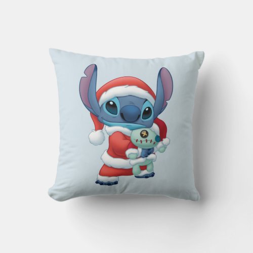 Lilo  Stitch  Santa Claus Stitch Throw Pillow
