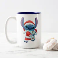 Lilo & Stitch, Santa Claus Stitch Two-Tone Coffee Mug