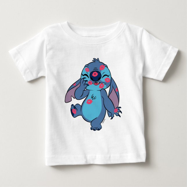 Lilo & Stitch | Stitch Covered in Kisses Baby T-Shirt (Front)