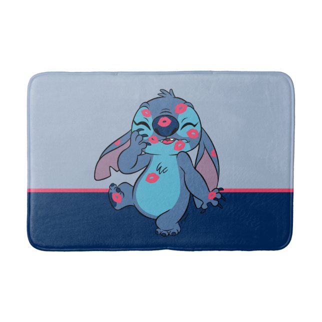 Lilo & Stitch | Stitch Covered in Kisses Bath Mat (Front)