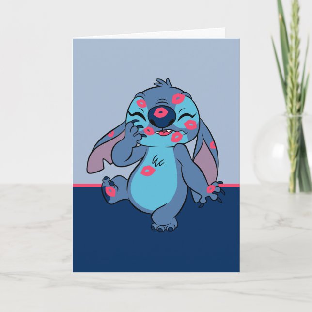Lilo & Stitch | Stitch Covered in Kisses Card (Front)