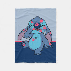 Lilo & Stitch   Stitch Covered in Kisses Fleece Blanket