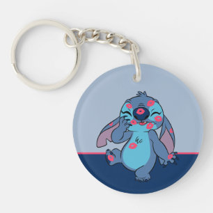 Lilo & Stitch Stitch Covered in Kisses Keychain