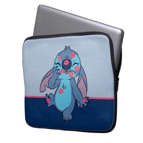 Lilo  Stitch  Stitch Covered in Kisses Laptop Sleeve