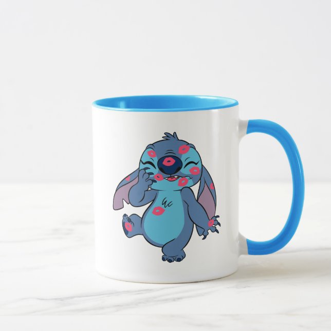 Lilo & Stitch | Stitch Covered in Kisses Mug (Right)