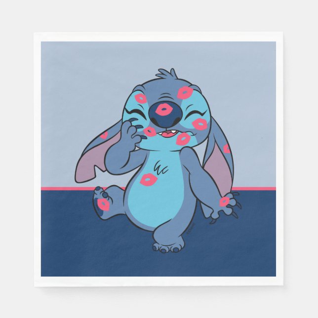 Lilo & Stitch | Stitch Covered in Kisses Napkins (Front)