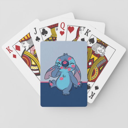 Lilo  Stitch  Stitch Covered in Kisses Playing Cards