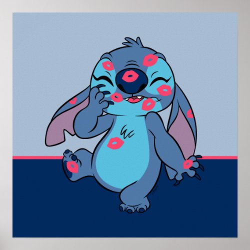 Lilo  Stitch  Stitch Covered in Kisses Poster