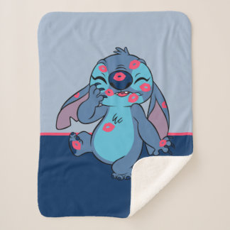 Lilo & Stitch | Stitch Covered in Kisses Sherpa Blanket