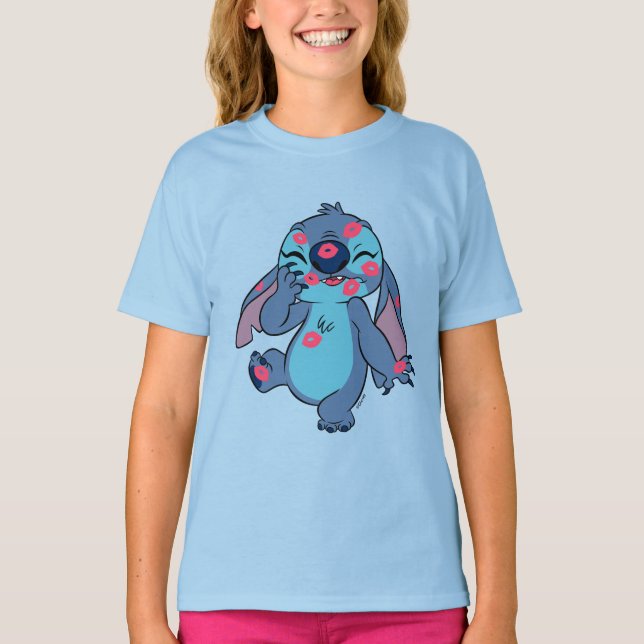Lilo & Stitch | Stitch Covered in Kisses T-Shirt (Front)
