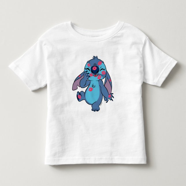 Lilo & Stitch | Stitch Covered in Kisses Toddler T-shirt (Front)