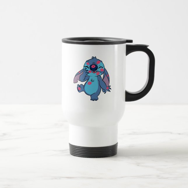 Lilo & Stitch | Stitch Covered in Kisses Travel Mug (Right)