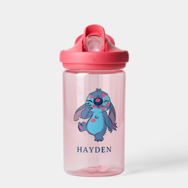 Lilo & Stitch | Stitch Covered in Kisses Water Bottle (Front)