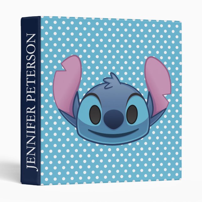 Lilo & Stitch | Stitch Emoji 3 Ring Binder (Front/Spine)