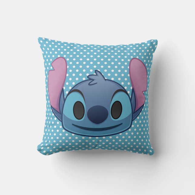 Lilo & Stitch | Stitch Emoji Throw Pillow (Front)