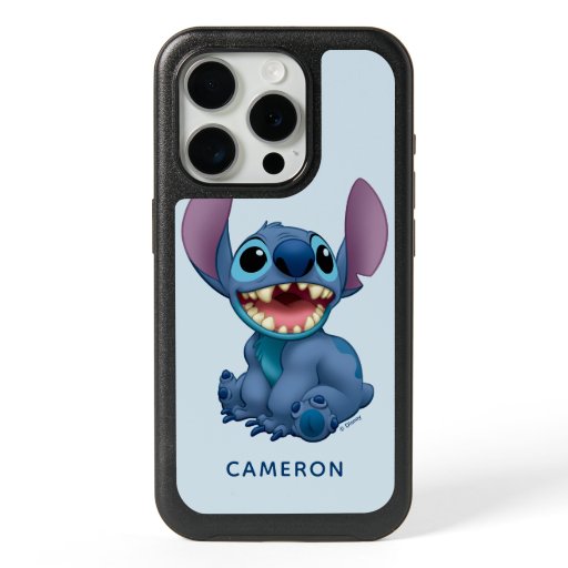 Lilo & Stitch | Stitch Excited - Add Your Name iPhone 15 Pro Case