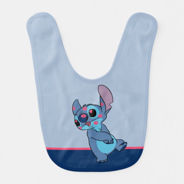 Lilo & Stitch | Stitch Valentine Kisses Baby Bib (Front)