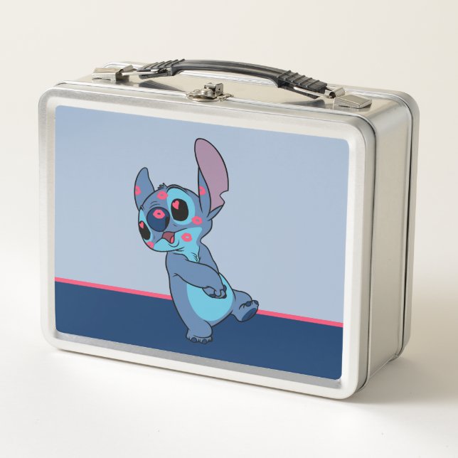 Lilo & Stitch | Stitch Valentine Kisses Metal Lunch Box (Front)