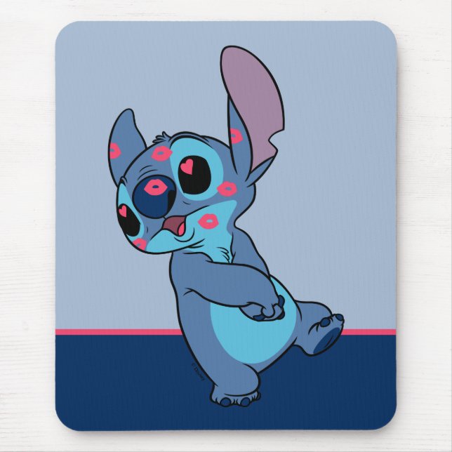 Lilo & Stitch | Stitch Valentine Kisses Mouse Pad (Front)