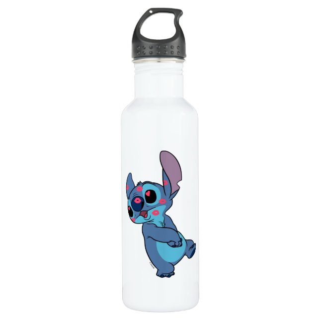 Lilo & Stitch | Stitch Valentine Kisses Stainless Steel Water Bottle (Front)
