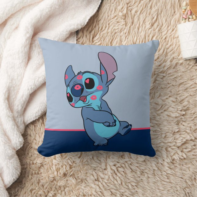Lilo & Stitch | Stitch Valentine Kisses Throw Pillow (Blanket)