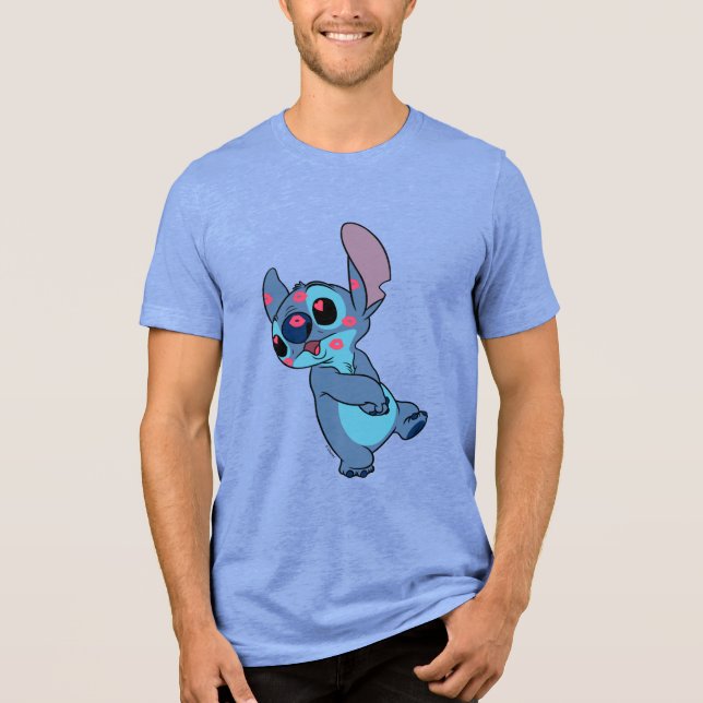 Lilo & Stitch | Stitch Valentine Kisses Tri-Blend Shirt (Front)