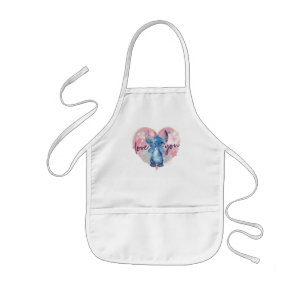 Lilo & Stitch   Stitch Watercolor Valentine Heart Kids' Apron